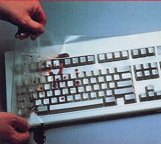 image of clear moisture guard for keyboard