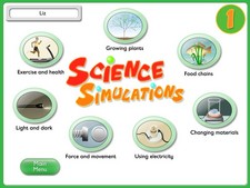screen shot of BBC Science Simulations 1