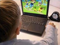 image of boy using TeachTown Basics