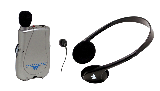 Williams Sound Pocketalker with Headphones and single earbud image