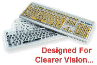 image of Large Print high contrast key Moisture Guard