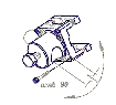 line drawing of 3100 wheelchair mount