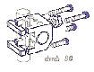 line drawing of 3100 wheelchair mount