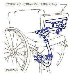 photo of wheelchair with 3100 mount