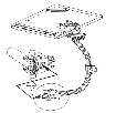 line drawing of dm900 wheelchair mount