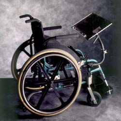 photo of wheelchair with dm900 mount