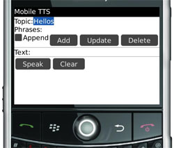 Mobile TTS Screenshot