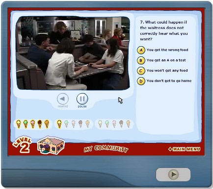 screen shot of Social Skill Builder - My Community 