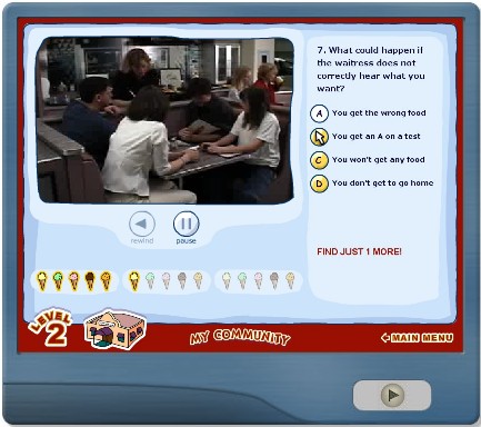 screen shot of Social Skill Builder - My Community