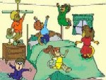 link to and image of Monkeys on the Bed