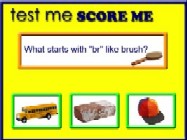 image of Test Me, Score Me evaluation program for Teach Me Nouns: Blends program