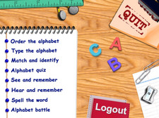 screen shot alphabet track software