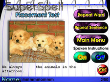 SuperSpell- A Day at the Beach spelling computer software screen shot