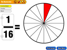 Whole Class Fractions elementary school mainstream software screen shot