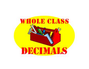 link to and image of Whole Class Decimals elementary school mainstream math software