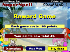 SuperSpell Grammar 1 literacy software screen shot