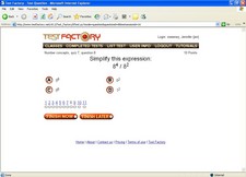 screen shot of Test Factory - High School