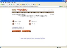 screen shot of Test Factory - High School