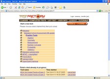 screen shot of Test Factory - High School