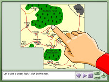 screen shot of Captain Coordinate geography, number, map, and computer skill software