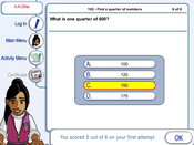 Numeracy Bank 3 math software screen shot