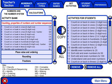 Numeracy Bank 3 math software screen shot