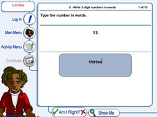 Numeracy Bank 4 math software screen shot