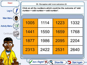 Numeracy Bank 5 math software screen shot