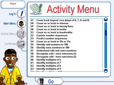 Numeracy Bank 5 math software screen shot