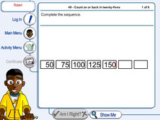 Numeracy Bank 5 math software screen shot