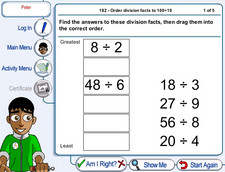 Numeracy Bank 6 math software screen shot