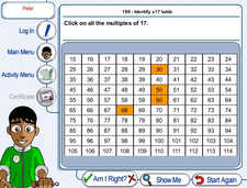 Numeracy Bank 6 math software screen shot