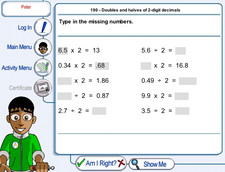 Numeracy Bank 6 math software screen shot