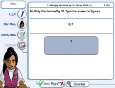 Numeracy Bank 6 math software screen shot