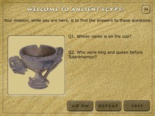 screen shot of Arcventure The Egyptians software program about ancient egyptian history, excavation, and pyramids