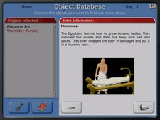 screen shot of Arcventure The Egyptians software program about ancient egyptian history, excavation, and pyramids