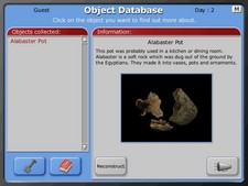 screen shot of Arcventure The Egyptians software program about ancient egyptian history, excavation, and pyramids