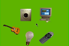 screen shot of Touch It Everyday Objects special education game software