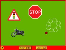 screen shot of Touch It Transport touch screen software game