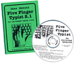 image of five finger typist