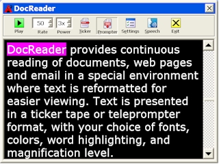 image of DocReader Prompter mode