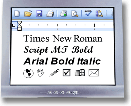 image of magnification of xFont monitor